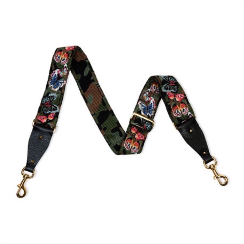 Valentino camouflage camo butterfly guitar strap stud in box rockstud